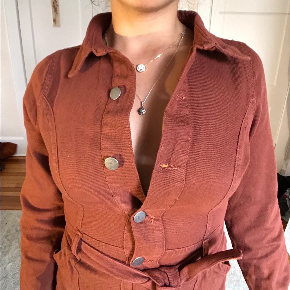 Nasty Gal Denim Mini Long Sleeve Dress